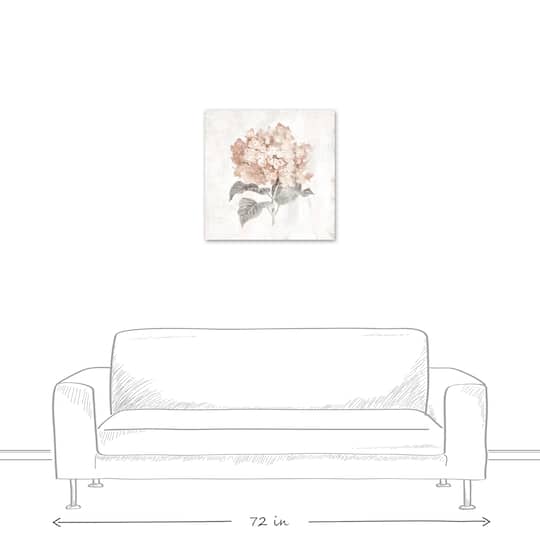 Blush Hydrangea 24" x 24" Canvas Wall Art